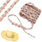 YCHYAN Spitzenband Florale Embroidery, Flower Dekoband, Spitzenborte Decorative Flower, Blumen Spitzenband Florale, Kann für DIY, Geschenke Home Decoration Verwendet Werden, Hochzeit Dekoration (Rosa)