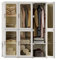 MAYIBOX Zusammenklappbarer Kleiderschrank, 104x50x136 cm, schnelle Montage, vielseitiger Schrank mit Kleiderstange und Magnettüren, perfekt für Schlafzimmer und Wohnzimmer, weiß