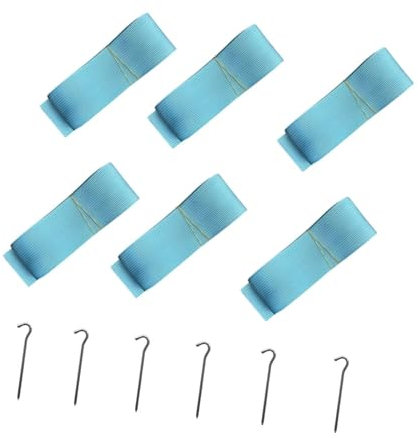 Harilla 6pcs Beach Volleyball Linien Court Linien Grenzlinien Badminton Linien Grenzfeld für Outdoor -Aktivitäten Sand Hinterhof, Blau