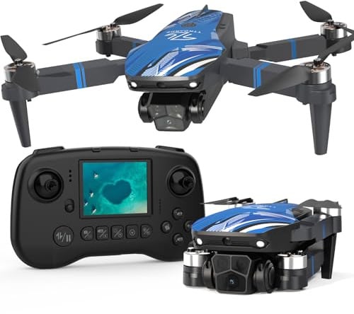 TT19LCD Drone con Fotocamera 4K per Adulti, Droni con 2,8 Pollici Schermo LCD Professionisti, Motore Brushless, Evitamento Ostacoli 270°, Mantenimento dell'altitudine RC Quadcopter per Principianti