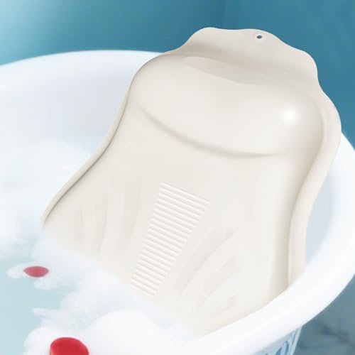 SoSheen Badewannenkissen Aufblasbar – Ergonomisches Silikon-Badekissen mit Kopf-, Nacken- & Rückenstütze – rutschfest, Wasserdicht & Komfortabel für alle Badewannen (Weiß)