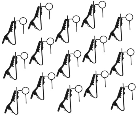CONGARTENO 15pcs Metal Lavalier Microphone Clips Mic Clips for Stands with Flexible for Secure Hold and Clear Audio Recording