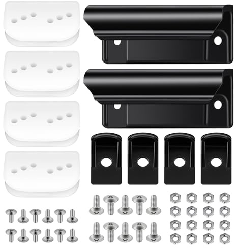 LEYURISE Shed Door Tune Up Full Kit 2 Door Handles 4 Lower Door Guides 4 Door Slides Screws and Nuts Compatible with Arrow ShelterLogic Shed Replace#: Dk100-A
