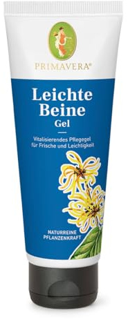PRIMAVERA Leichte Beine Gel 75 ml - mit Hamamelis, Schafgarbe und Zypresse - vitalisierendes Pflegegel für Frische und Leichtigkeit - Aromatherapie, ätherische Öle – vegan