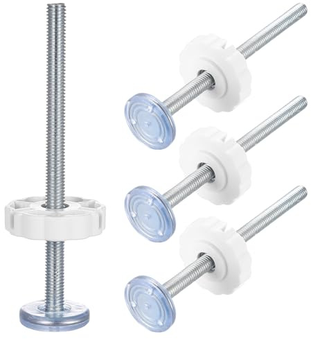 4 Druckschrauben Kindergitter, M8 x 125mm Druckschrauben für Türschutzgitter & Haustier Gewindespindelstangen Klemmschrauben Ohne Bohren, Treppengitter Baby Safety Treppenschutzgitter Verlängerung