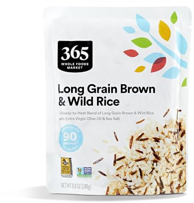 365 by Whole Foods Market, Long Grain Brown & Wild Rice, 8.8 Ounce, (Ready to Heat)