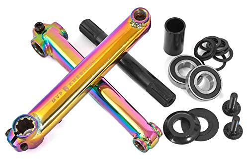 KHE MVP BMX - Set manovella 8T MID BB CrMo 19 mm, per asse Oil-Slick Jet Fuel 170 mm