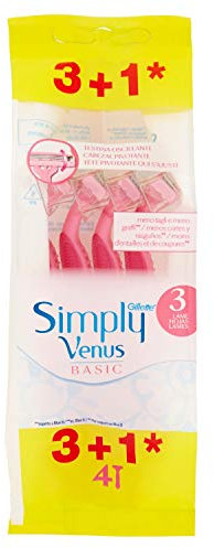 Simply Venus3 Basic Einweg-Rasierer für Damen (3 + 1 Stück)