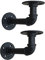 2pcs Industrial Style Pipe Shelf Brackets Antique Black Iron Wall Mount Hanging (Set of 2, 17x8.5cm)