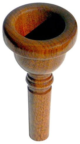Rieger & Gräf TH12T Nuss Mundstück für Tenorhorn (hochwertiges Mundstück für Tenorhörner aus geöltem Nussholz mit Baritonschaft für eine ausgeglichene Ansprache)