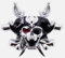 GAZOZ PERFORMANCE 3D Custom Chrome Pirat Skull Kreuz Messer Böser Emblem Abzeichen Aufkleber Aufkleber