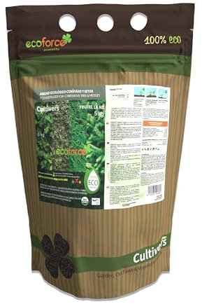 CULTIVERS Abono Ecológico de 5 Kg Coníferas y Setos (Pinos, Abetos, Cipreses y Tuyas). Fertilizante de Origen 100% Orgánico y Natural con Alta Concentración de NPK