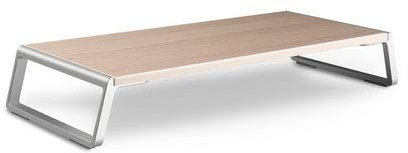 ZAORUN Laptop Accessories Monitor Stand Riser with Metal Feet Compatible for iMac MacBook LCD Display Printer, Lapdesk Tabletop Organizer Sturdy Platform Save Space (Color : Light Wood Grain)