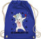 Shirtracer Turnbeutel Rucksack - Party & Alkohol Damen - Es eskaliert eh Einhorn mit Weinglas - Unisize - Royalblau - beutel baumwolle sportbeutel lustige sprüche trinksprüche einhörner juterucksack