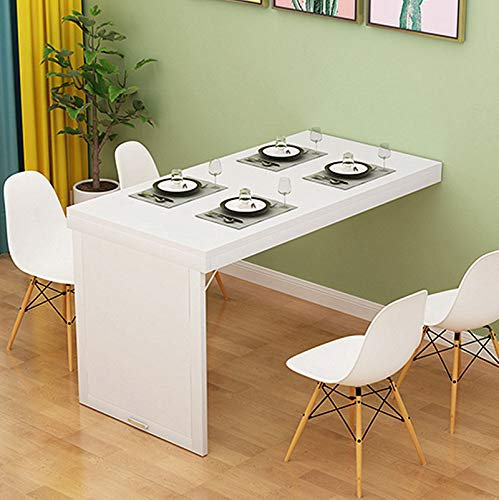 Multifunktion Wand Tische Wandtisch,Hölzern Klappbarer Küchentisch,Wandmontierter Esstisch,Klapptisch Bartisch Wandklapptisch Schreibtisch Computertisch,Platzsparend,10 Farben(D80x40cm/32x16in)
