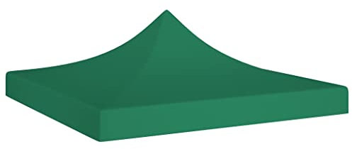 vidaXL Toit de Tente de Réception Toile de Toit de Chapiteau Remplacement de Toit de Tente Escamotable Pavillon de Jardin 2x2 m Vert 270 g/m²