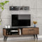 Homidea Nora TV Bank - TV Lowboard - Fernsehtisch (Nußbaum/Marmor)