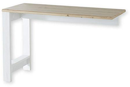 Stella Trading JASMIN Schreibtisch Winkel in Pinie hell, Artisan Eiche Optik - Eckschreibtisch Erweiterung für mehr Arbeitsfläche - Landhausstil Büromöbel Komplettset - 120 x 76 x 50 cm (B/H/T)