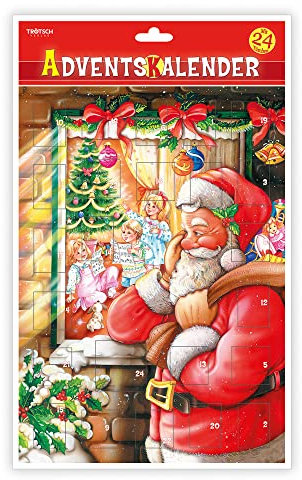 Trötsch Adventskalender Weihnachtsmann am Fenster Adventskalender mit Türchen: Weihnachtskalender Bildkalender Türchenkalender