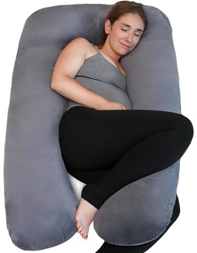 PinkFroggie Pregnancy Pillows,Soft U-Shape Maternity Pillow with Removable Cover-Full Body Support Pillows for Adults Sleeping-Pregnancy Must Haves