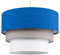 MiniSun | Round Modern 3 Tier Fabric Ceiling Pendant Light Shade in Blue | Pendant Lights, Home Décor & Improvement Essential | Includes 10W GLS Bulb | 300cm Shade Width