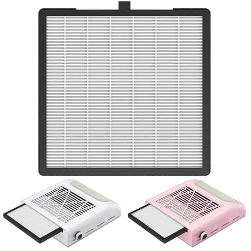 AISEELY Aspirador Uñas para Manicura y Pedicura Ventilador Uñas, Filtro de Polvo de succión Filtro de Pantalla de Arte Accesorios para máquinas de manicura