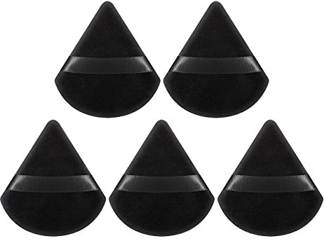 Neoreser 5 Pièces Bouffée à Poudre Lavable Triangle Eponge Puff pour Femmes Filles Visages Maquillage Poudre Libre