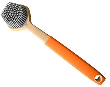 XTYPE Cleaning Dish Brush Cleaning Brush Kitchen Brush Kitchen Silicone Dish Brush Handle Dish Scrubber Scrub Brush for Pans Pots