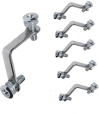Lokatall Lot de 6 Supports de Serrage Réglables Sans Bord pour Verre - Clips de Séparation d'Écran, Supports de Balustrade pour Vitrines, Aquariums, Cloisons de Bureau