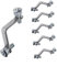 Lokatall Lot de 6 Supports de Serrage Réglables Sans Bord pour Verre - Clips de Séparation d'Écran, Supports de Balustrade pour Vitrines, Aquariums, Cloisons de Bureau