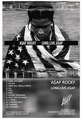 Sänger A$AP Rocky Long.LIVE.A$AP Album Cover Leinwand Poster Schlafzimmer Dekor Sport Landschaft Büro Zimmer Dekor Geschenk Unrahmen-Stil 40 x 60 cm
