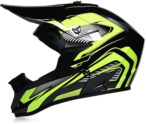 BGGNG Motocross Helm Erwachsene Offroad Motorrad Fullface Helm Motorradhelm MTB BMX Enduro Helm Bergab Quad Fahrrad Absturz Helm,ECE Zertifizierung Männer Damen Jugend C,M=57-58cm