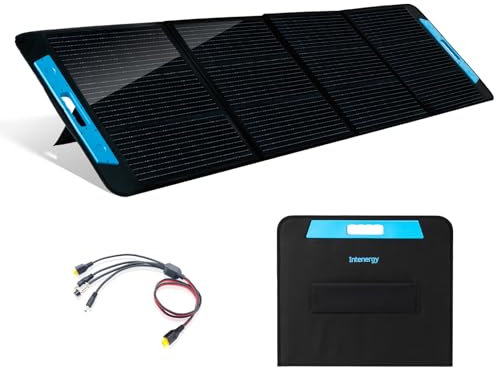 Panneau solaire pliable Intenergy 200W, surface ETFE, verre ultra-mince, 1.1mm, centrale électrique portative étanche IP65, 23.5% d’efficacité, prise XT60 à MC4, pour les aventures en plein air, les u