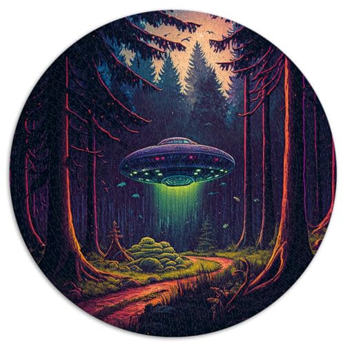 UFO-Kunstpuzzle für Erwachsene und Kinder, 1000-teiliges Puzzle für Erwachsene, Papppuzzle, Puzzle für Erwachsene, Geschenke, schwierige Harte Puzzles, 26,57 x 26,57 Zoll