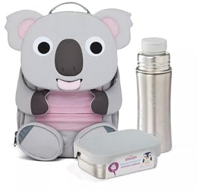 Affenzahn Großer Freund Bundle mit Trinkflasche und Brotdose Kita Rucksack Set