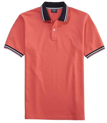 OLYMP Herren Polo-Shirt Langarm Casual.Wirk,Pikee,Regular fit,Rosenholz 32,XXL