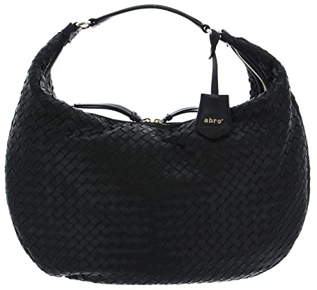 Abro Leather Piuma Weaving Hobo Bag Nana Black/Gold