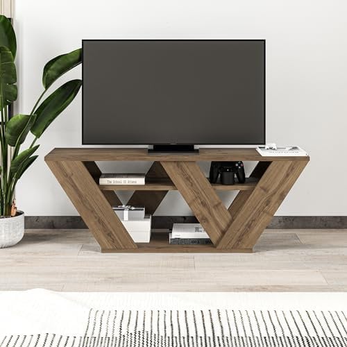 Hocuspicus HOCUS PICUS Modern Designed TV Unit for Livingroom up to 42 Inch TVs | Engineered Wood |110x30x40cm | Easy to Assemble and Clean (Dark Oak Effect)