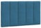 vidaXL Kopfteil Kissen Hanko, Kopfteilkissen mit Linien-Design, Bett Kopfkissen mit Klettverschlüssen auf Rückseite, Kopfteilpolster Kopfpolster, Blau 90cm Samt