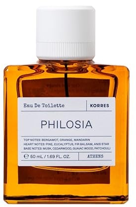 KORRES PHILOSIA Eau de Toilette für Herren und Damen, holzig, aromatisch & fruchtiger unisex Duft, vegan, 50 ml