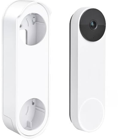 Anti-Theft No Drill Doorbell Mount Compatible with Google Nest Doorbell (Battery), Video Doorbell Door Mount for Apartment, Home, Renters, No Tools Needed and Protect Your Wall