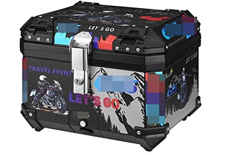 45L Motorrad Helm Box Universal Top Tail Hinten Gepäck Lagerung Werkzeug Koffer Schloss Kompatibel Mit BMW R1200GS R1250GS R1200GS 1200 GS LC ADV