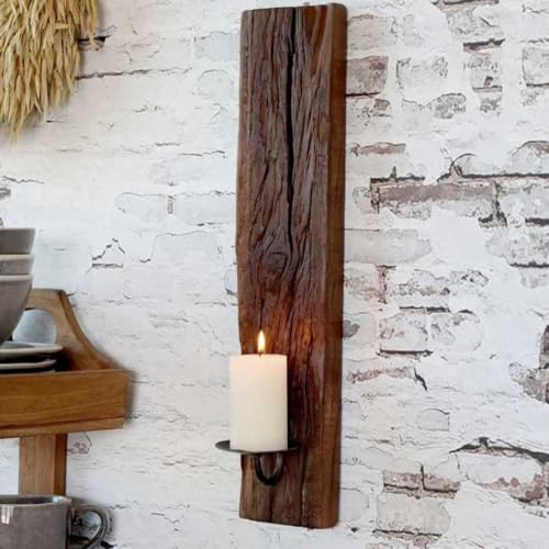 Chic Antique Wandkerzenhalter GRIMAUD Holz 43 cm Kerzenständer