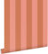 papier peint à rayures terracotta et rose pêche 0.53 x 10.05 m - ESTAhome