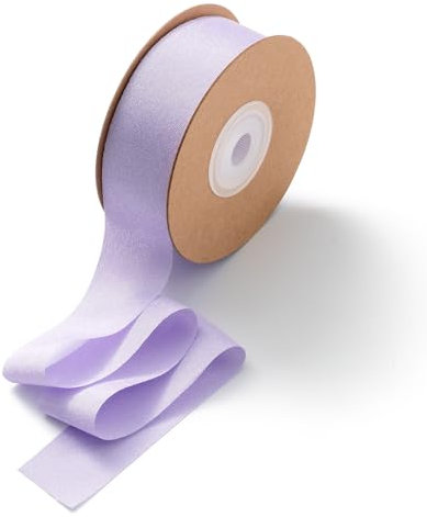 CHUQING Schleifenband Lila Geschenkband Breit Hochzeit Seidenband Dekoband 2,5 cm x 23 m Bänder,Lila Flieder