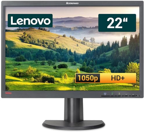 Lenovo ThinkVision LT2252p 1680 x 1050 Pixel 55,88 cm / 22 Zoll Flachbildschirm Monitor 1000:1-250 cd/m² - 5 ms - schwarz (Generalüberholt)