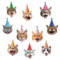 Goiern Katze Geburtstagsbanner Katzen Geburtstagsparty Dekorationen Katzengesichter Geburtstagsbanner Katzen Dekorationen Banner Kranz für Kinder Mädchen Frauen Katzen