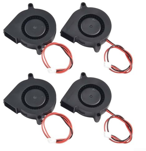Ultra Quiet Centrifugal Turbo Brushless Fan, 4PCS 5015 Blower, DC12V Oil Bearing Cooling