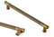 Goo-Ki 6 Pack Knurled Antique Brass Cabinet Handle Drawer Pulls, 7.56in(192mm) c-c Vintage Bronze Bar Pull Kitchen Hardware for Closet Dresser Wardrobe Cupboard Furniture, 2210GT-192
