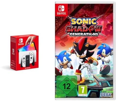 Nintendo Switch-Konsole (OLED-Modell) Weiß & Sonic x Shadow Generations Switch